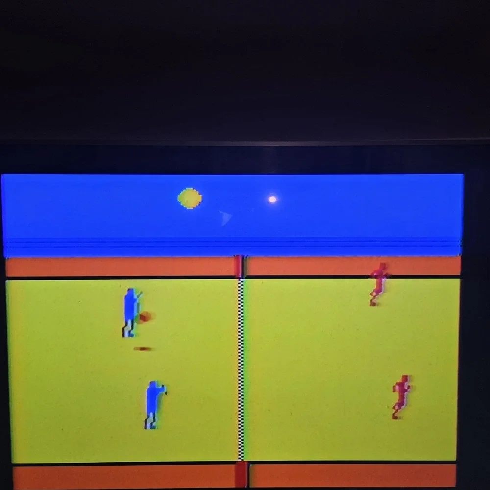 Atari 2600 RealSports Volleyball Game Cartridge Silver Label Tested Working